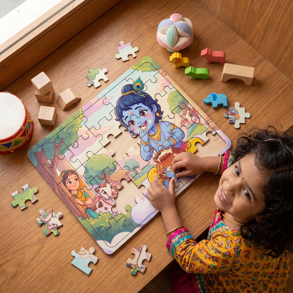 Makhan Chor. Kids MDF Wooden Puzzle