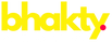 Yellow 'bhakty' logo with a red dot on a white background