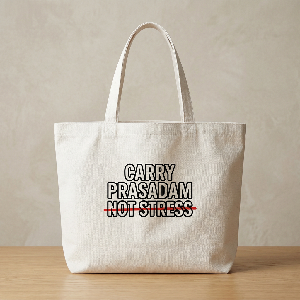 Prasadam. Everyday Large Tote Bag bhakty.store