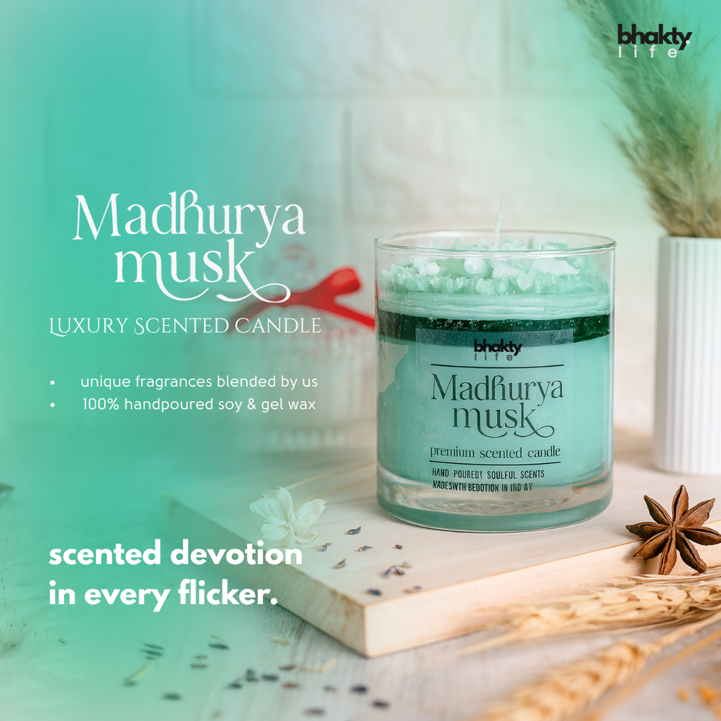 Glass Jar Scented Candle (Madhurya Musk) –  Premium Festive Edition